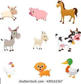 set of farm animal cartoon