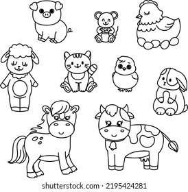 2,857 Cow chicken pig sheep drawing Images, Stock Photos & Vectors ...