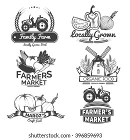 Set of  farm  badges, labels and design elements