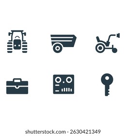 Set of Farm Business and Utility Icons