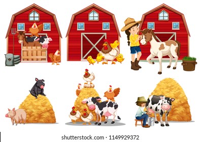 A set of farm element illustration