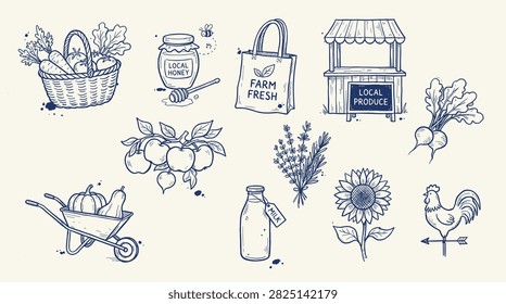 Set farm fresh elements