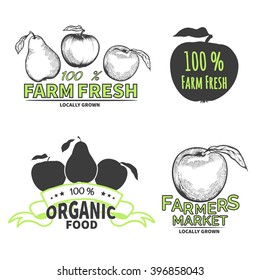 Set of farm fresh labels.