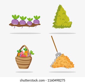 Set of farm icons