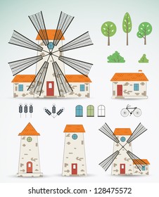 Set of farm icons. Vector