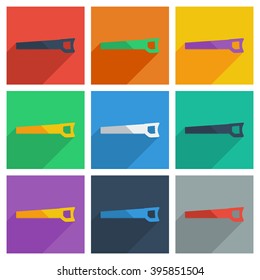 It is a set of farm with shadow flat concept modern design