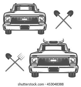Set of farm truck for logo,emblems and design.