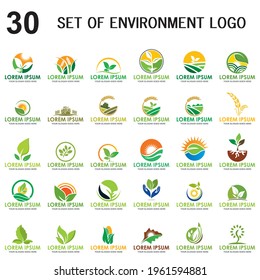 set of farm vector , set of agriculture logo