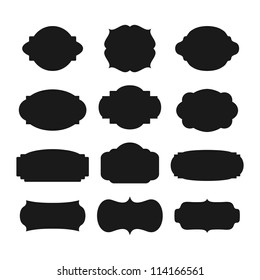 A set of farmes silhouette. Vector  illustration.