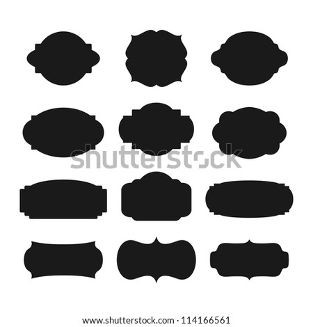 A set of farmes silhouette. Vector  illustration.