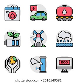 Set of Farming Flat Icons 