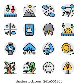 Set of Farming Flat Icons 