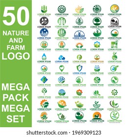 set of farming logo , set of nature vector