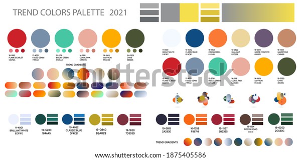 Set Fashion Color Trend 2021 Color Stock Vector (Royalty Free ...