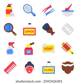 Set of Fashion Flat Icons

