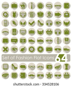 Set of fashion flat icons