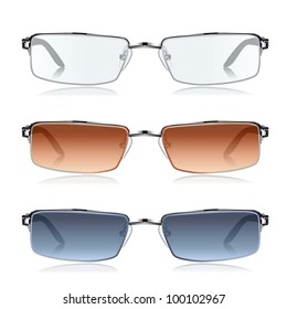 set of fashion glasses