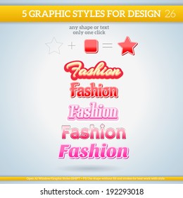 Set of Fashion Graphic Styles for Design.