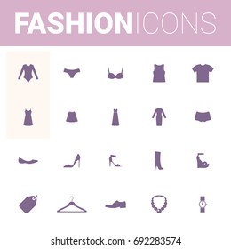 Set of fashion icons