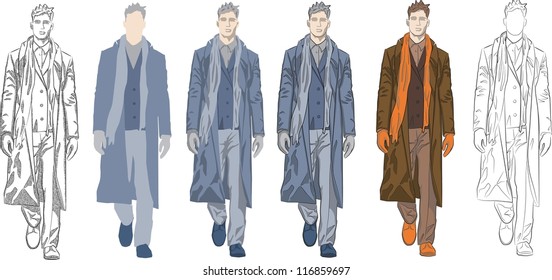 Conjunto de homem da moda
