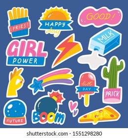 Set of Fashion Patch, Cute Sticker set