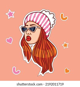 Set of fashion patches, cute pastel badges, fun cartoon icons design