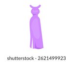 set of an Fashion Purple Dress Illustration