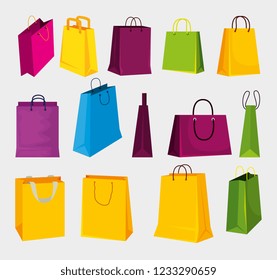 set fashion sale bags to shopping in the market