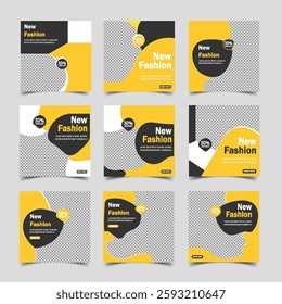 Set of Fashion sale social media post and Instagram design template