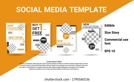 Set fashion sales social media post template can be use such a promo, discount, sale and more. Premium vector