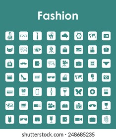 Set of fashion simple icons