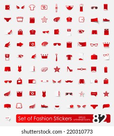 Set of fashion stickers