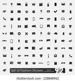 Set of fashion stickers