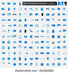 Set of fashion stickers