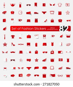Set of fashion stickers