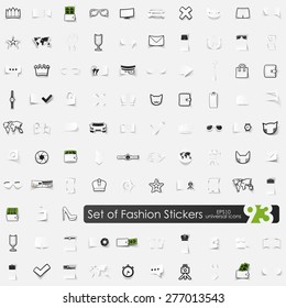 Set of fashion stickers