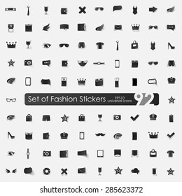 Set of fashion stickers