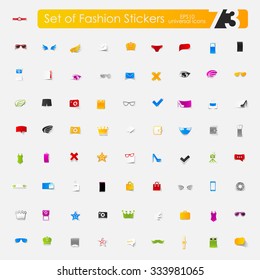 Set of fashion stickers