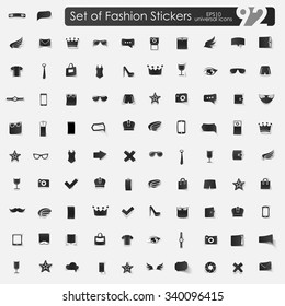 Set of fashion stickers