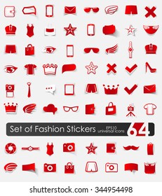 Set of fashion stickers