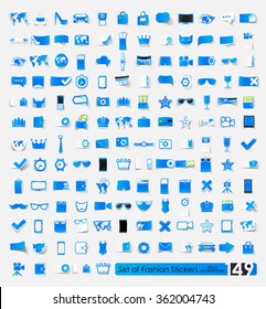 Set of fashion stickers
