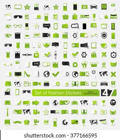 Set of fashion stickers