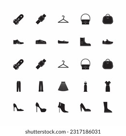 set of fashion vector icon