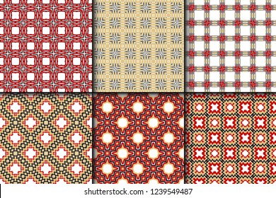 Set of Fashion Zigzag Pattern. Vector Background. For Scrapbooking Design, Printing, Wallpaper, Decor, Fabric, Invitation