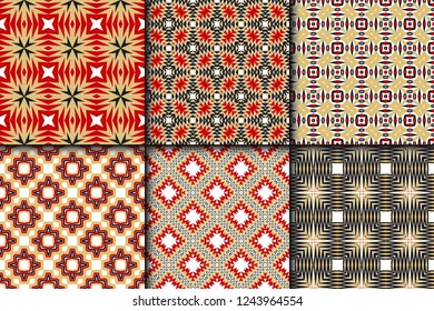 Set of Fashion Zigzag Pattern. Vector Background. For Scrapbooking Design, Printing, Wallpaper, Decor, Fabric, Invitation