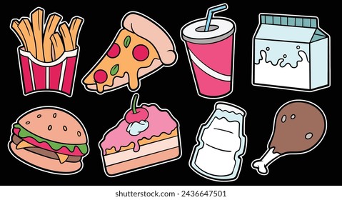 Set Of Fast Food Design, Vector pack