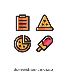 Set of Fast Food Icon , Vector Illustration