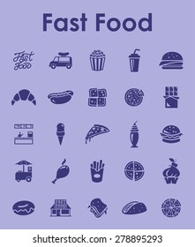 It is a set of fast food simple web icons