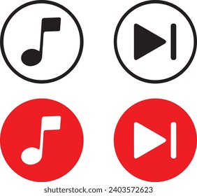 Avanzar rápido, Estrella, nota musical, tono y como y icono del corazón. 