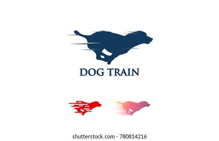 Set of Fast jumping dog logo vector, Dog Training logo template designs, Dog logo designs Template